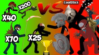 All Zombies Team Vs All Giant Bosses Team | Points Tournament | Stick War Legacy | CoolStick