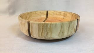 Wood turning - Happy Easter, turning a ribbon shaped segmented bowl