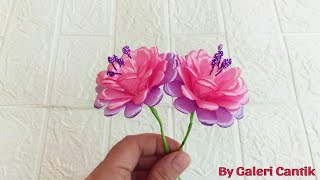 BUNGA PITA SATIN 1 CM / BUNGA PITA SATIN WARNA PINK UNGU @GaleriCantik