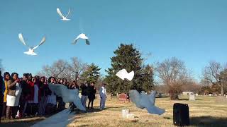 St Louis Doves Funeral Service with upbeat  Music after the Dove Release