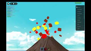 Super Mega Crazy Fire Volcano Eruption at Roblox Natural Disaster Survival Insane Epic Explosion!