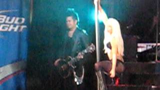 Lady GaGa doing a shot with Jimmy Kimmel & performing "Judas" live at Jimmy Kimmel Live on 7/28/11