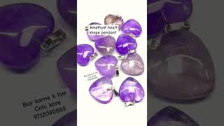 Amethyst heart shape pendant #pendant #swaracrystal