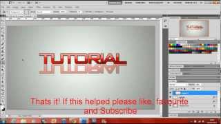 Photoshop cs5: Reflection and Glossy Text Tutorial