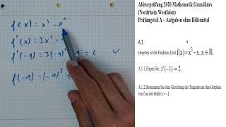 Abitur Mathematik Grundkurs NRW 2020 ohne Hilfsmittel Aufgabe  A.1