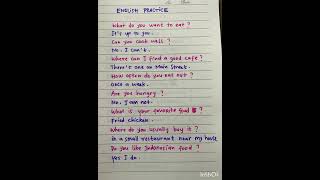 English Conversation Practice