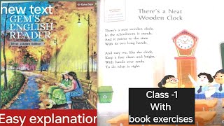 There's a neat wooden clock- Poem Class -1#gemsenglishreader( silver Jubilee edition)