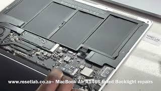 MacBook Air A1466 failed backlight repairs