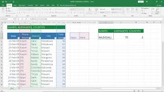 Microsoft Excel | SumIfs, AverageIfs, CountIfs Functions in Sinhala | SINHALEN (සිංහලෙන්)