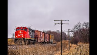 CN 9574 Takes L561 West Near Seward Il on the Freeport sub