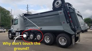 Why some truck tyres don't touch the Ground?