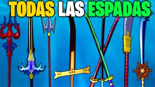 🤔💥TODAS las ESPADAS de BLOX FRUITS💥  ALL SWORDS IN BLOX FRUITS