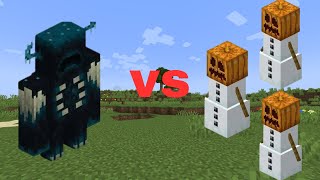 WARDEN VS SNOW GOLEM /MINECRAFT