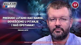 INTERVJU: Čedomir Antić - Predugo lutamo kao narod, dovešćemo u pitanje i naš opstanak! (1.8.2024)