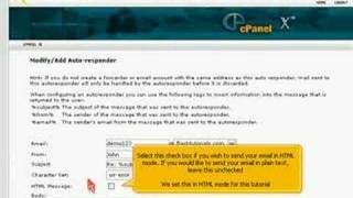 cPanel - How to create an auto-responder