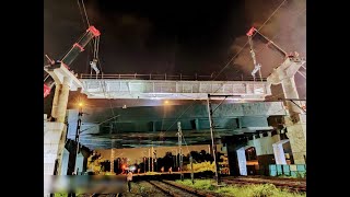 Mumbai Metro Line 2A Project Girder Launching Over Western Railway Lines Near Dahisar