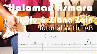 AWIE & ZIANA ZAIN - Halaman Asmara - Guitar Intro & Solo Tutorial with TAB