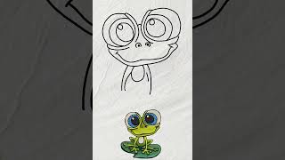 Drawing a frog | easy drawing | simple drawing | filfel drawings #shorts