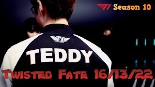 T1 Teddy - Twisted Fate Aram 16/13/22 - Patch 10.1 LoL Season 10 | League of Legends Replays