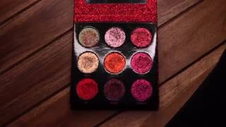 Makeup revolutiuon Pressed Glitter Palette HOT PURSUIT Review!!