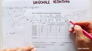 DIAGONALE večkotnika - izpeljava obrazca za št. diagonal večkotnika