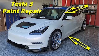 Mobile A Pillar Repair Phoenix Arizona Tesla 3  "3 Stage Pearl White"