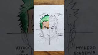 Drawing zoro 🏞️ part - 1 !#shorts#2ontrending