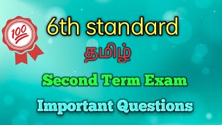 6th Tamil | Second term | Important Questions | 2024