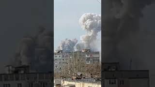 Airbase pf Melitopol under fire of the Russian army