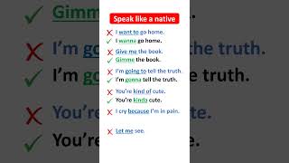 Speak like a native and fast. #english #ielts #short