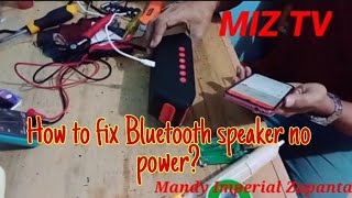 How to fix Bluetooth speaker no power?