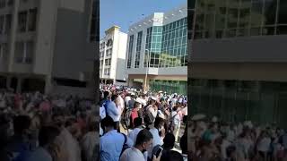 Massive turn out of applicants for C/C Service job in Dubai. Ambulances & Police called to disperse