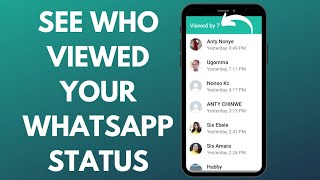 How To Know Persons That Viewed your whatsApp Status | WhatsApp for Beginners