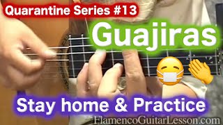 Quarantine series #13 Falseta Guajiras グアヒーラス [Flamenco Guitar Lesson] フラメンコギターレッスン