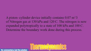 A piston–cylinder device initially contains 0.07 m^3of Nitrogen gas at 130 kPa and 120 C