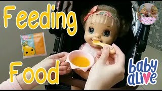 Baby Alive Video| Feeding Baby Alive Learns To Potty Doll Caylee Banana Apple Food🍌🍎So Yummy😋