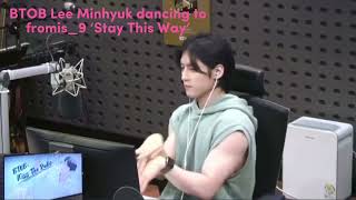 BTOB Lee Minhyuk dancing to fromis_9 ‘Stay This Way’ when he has own song to promote 😂