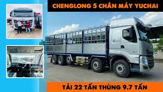 Xe Tải Chenglong 5 Chân Tải 22 Tấn Thùng 9.7 Mét | Động Cơ Yuchai