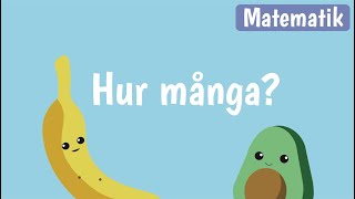 Siffror och räkning för barn på svenska | HUR MÅNGA? | Matematik med Banan och Avokado