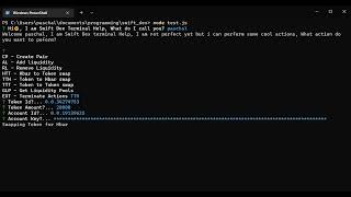 Interacting with swift DEX via terminal