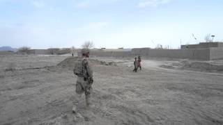 U.S Soldier Scaring Afghani Kids