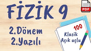 Fizik 9. Sınıf 2. Dönem 2. Yazılı Soruları (açık uçlu / klasik) MEB Senaryolara uygun