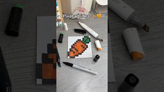 🥕Carrot Pixel art ideas🧡 #pixel #pixelart #pixelartideas #art #cutre