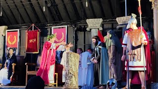 Recreación del Juicio de Jesús ante Pilatos en Jiménez de Jamuz (León) Jueves Santo