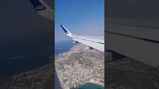 Approaching and landing at Athens Airport. Uncut