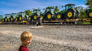 TRAIN TRACKING #30 | We Saw A JOHN DEERE TRAIN!!