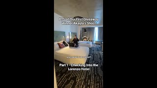 BTS of Our First Giveaway Winner Akayla's Shoot - Part 1: Checking Into the Lorenzo Hotel