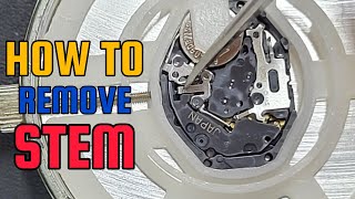 How To Remove Stem for Hattori SEIKO Caliber PC10, PC11, PC22, PC32, PC33, PC20, PC21, PC22, PC23