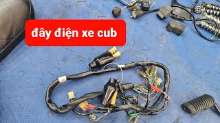 Dây điện rin custom 90cc có đề , shop phụ tùng rin xe cub