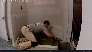 How to Replace Tub with Walk-in Tile Shower:  Phase 5 - Water Proofing